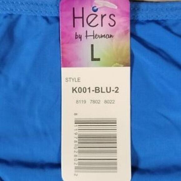 Hers by Herman Lace/Solid Panties 2Pc Sz L - Picture 7 of 8